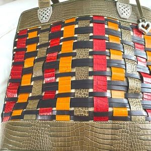 Woven leather Brighton hand bag